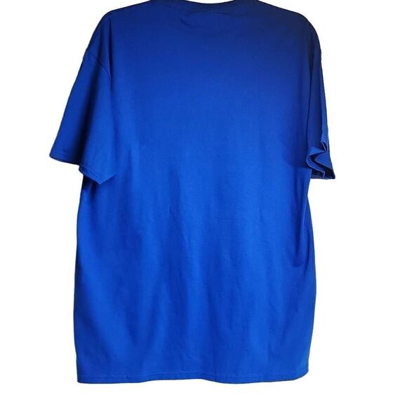 Fruit Of The Loom Blue Graphic Print Short Sleeve Cotton Tee Large NWT (Qty 2) - Picture 4 of 9